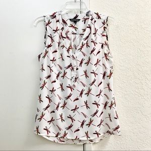Sleeveless dragonfly blouse